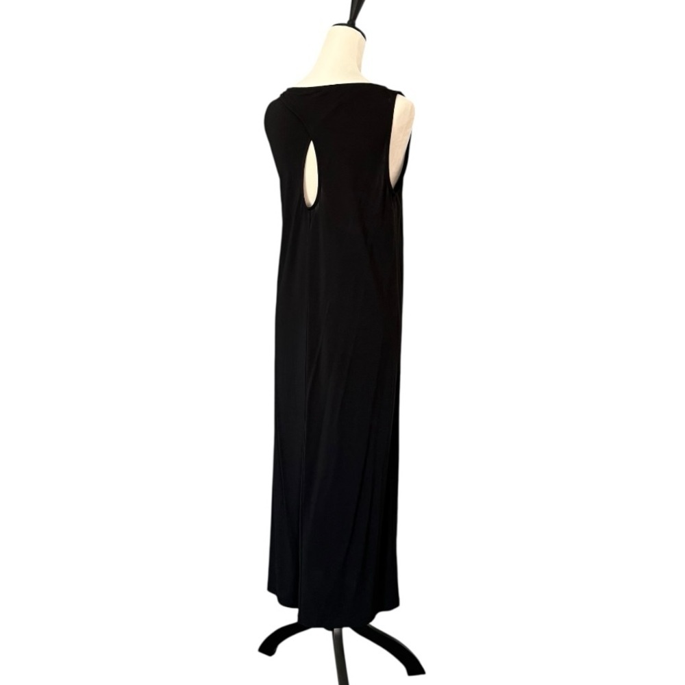 COS Black Sleeveless Keyhole Back Stretch Jersey Relaxed Fit Midi Dress Small - Picture 3 of 14